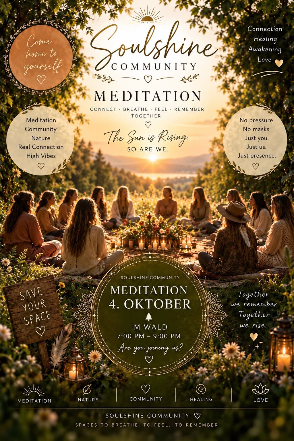 Soulshine Community Meditation flyer