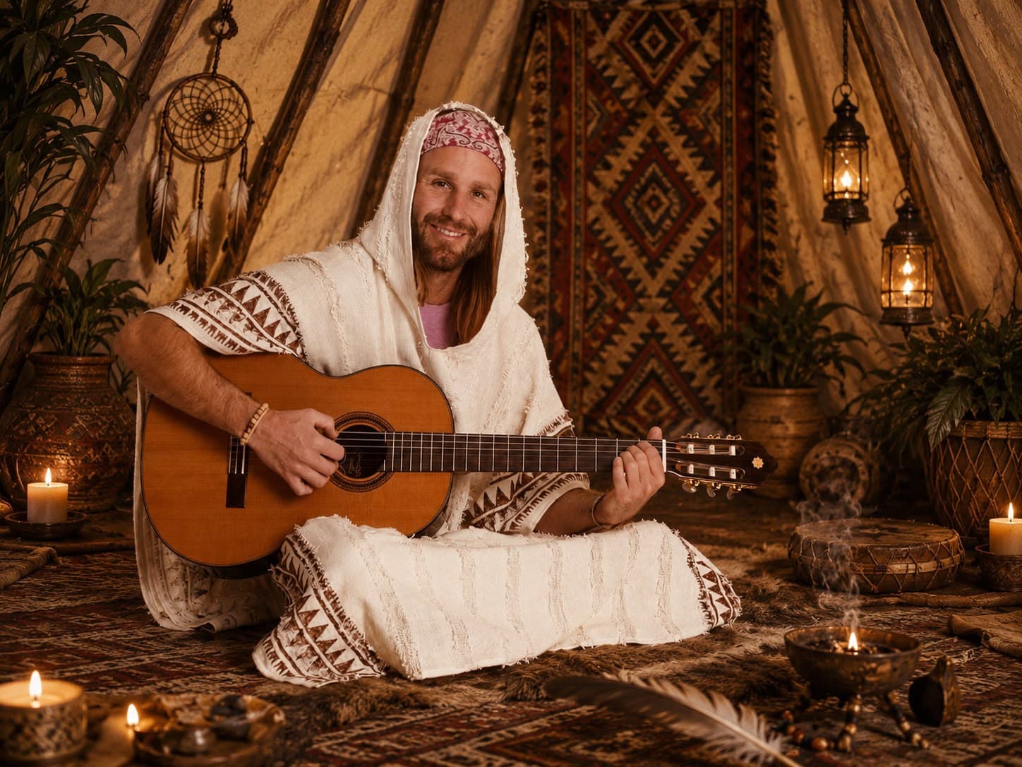Johannes playing guitar